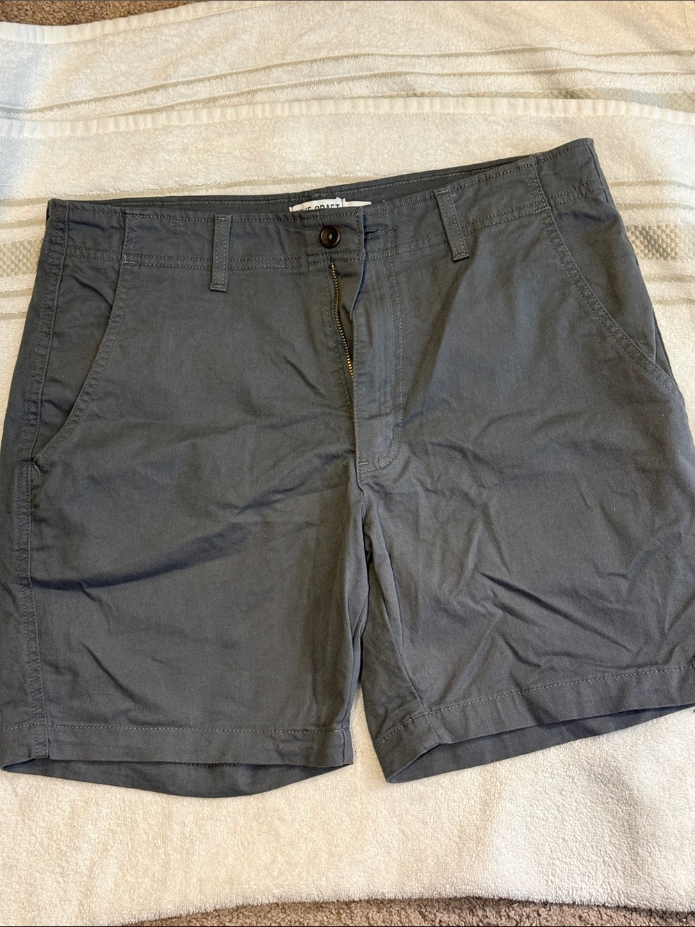 True Craft Men's Dark Gray Chino Shorts